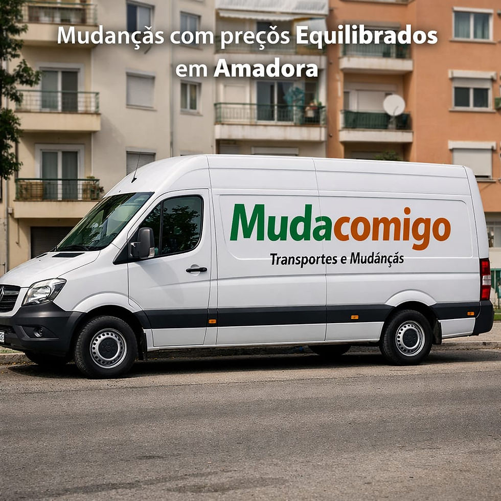 Mudanças com preços equilibrados em Amadora com transporte seguro de móveis e equipa profissional em ação