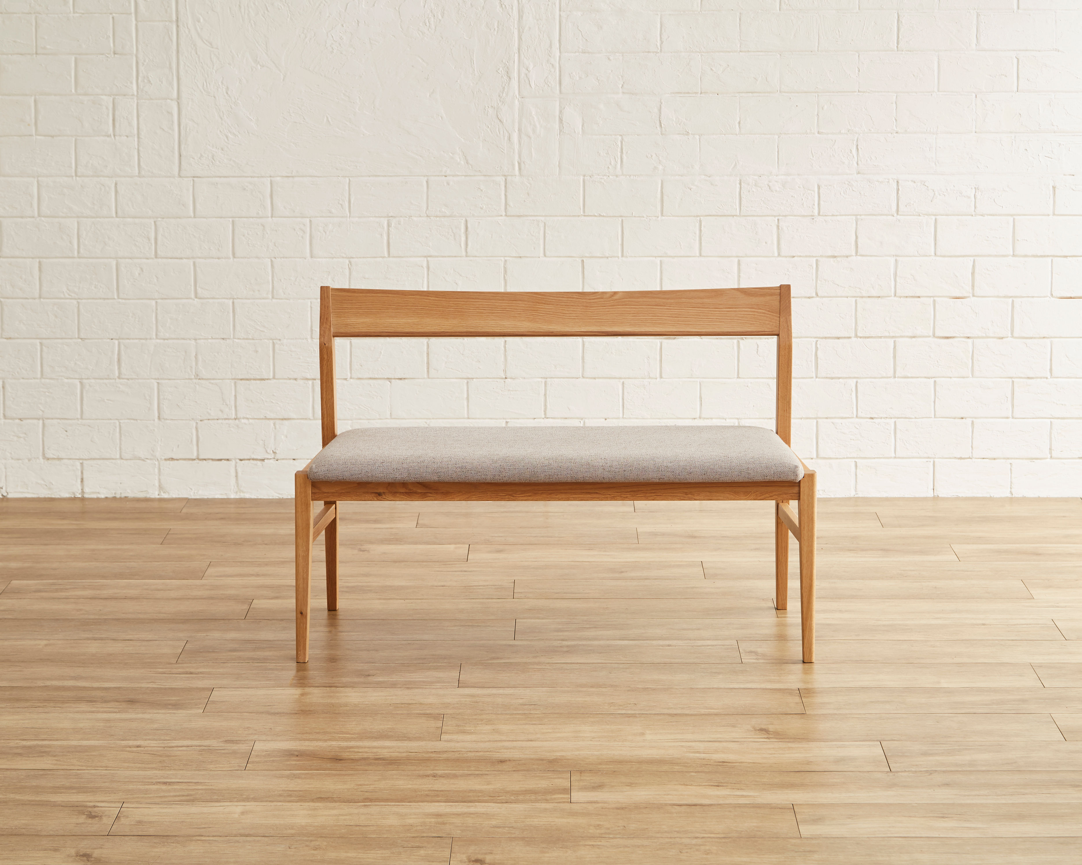 CASA ベンチ W110cm W150cm オーク材 ウォールナット材 ファブリック ナチュラル