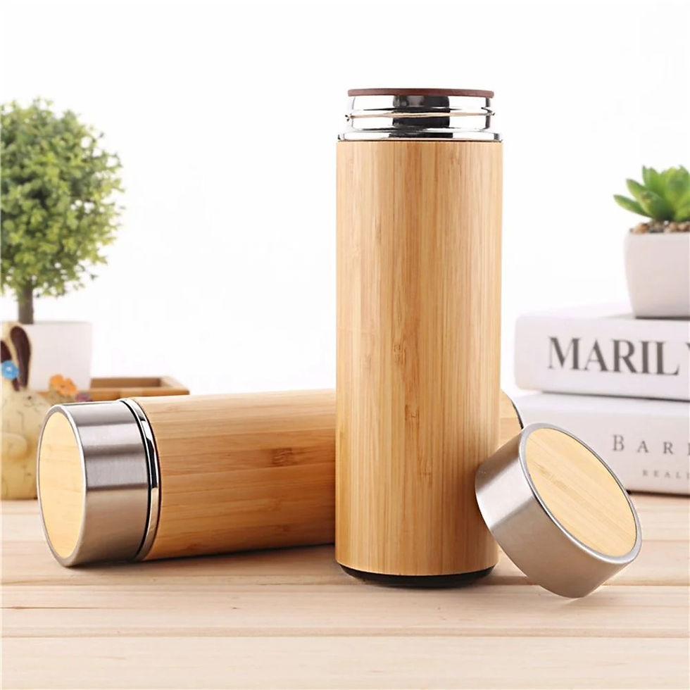 Stainless Steel Bamboo Water Bottle – Eco-Friendly & Durable Hydration