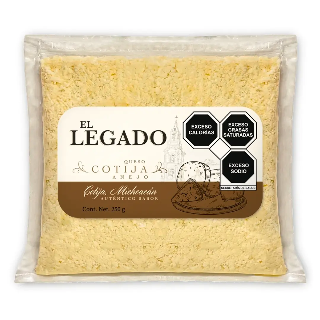 Queso Cotija Añejo Molido | 1 paquete. (250 gr.)
