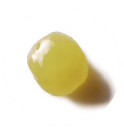 A single green grape, isolated on a white background, onezo-us.