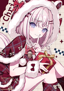 白リスちゃん×クリスマス