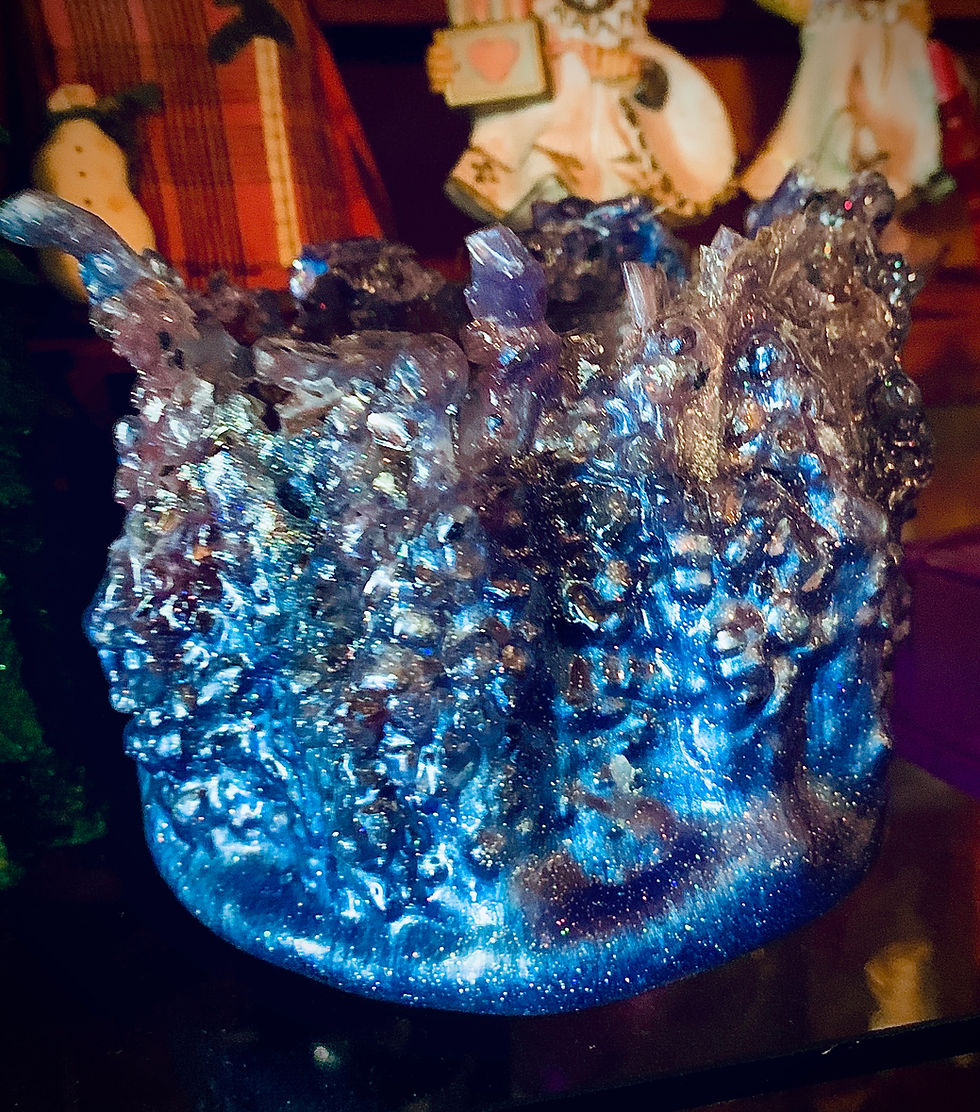 Freeform Glass and Resin Dish