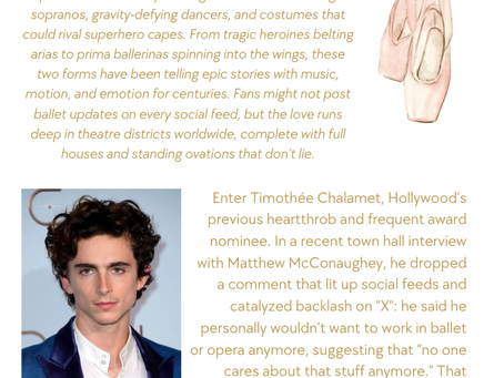 Ballet Vs. Chalamet
