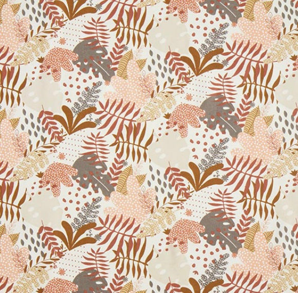 Abstrakte Dschungelpflanzen terracotta / apricot