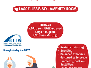 Gentle Exercise Class April 10 - June 05