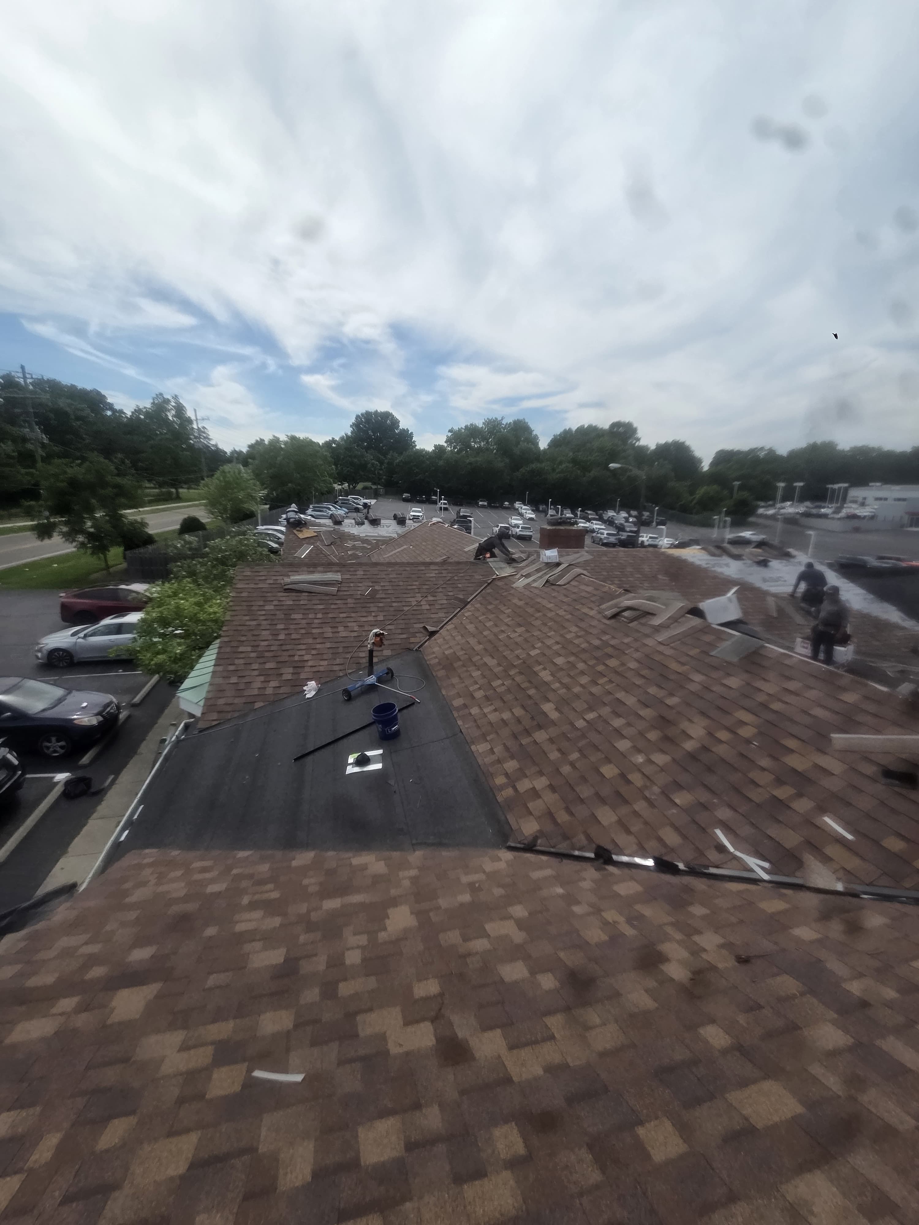 Roof replacement in progress — Maverick Exteriors