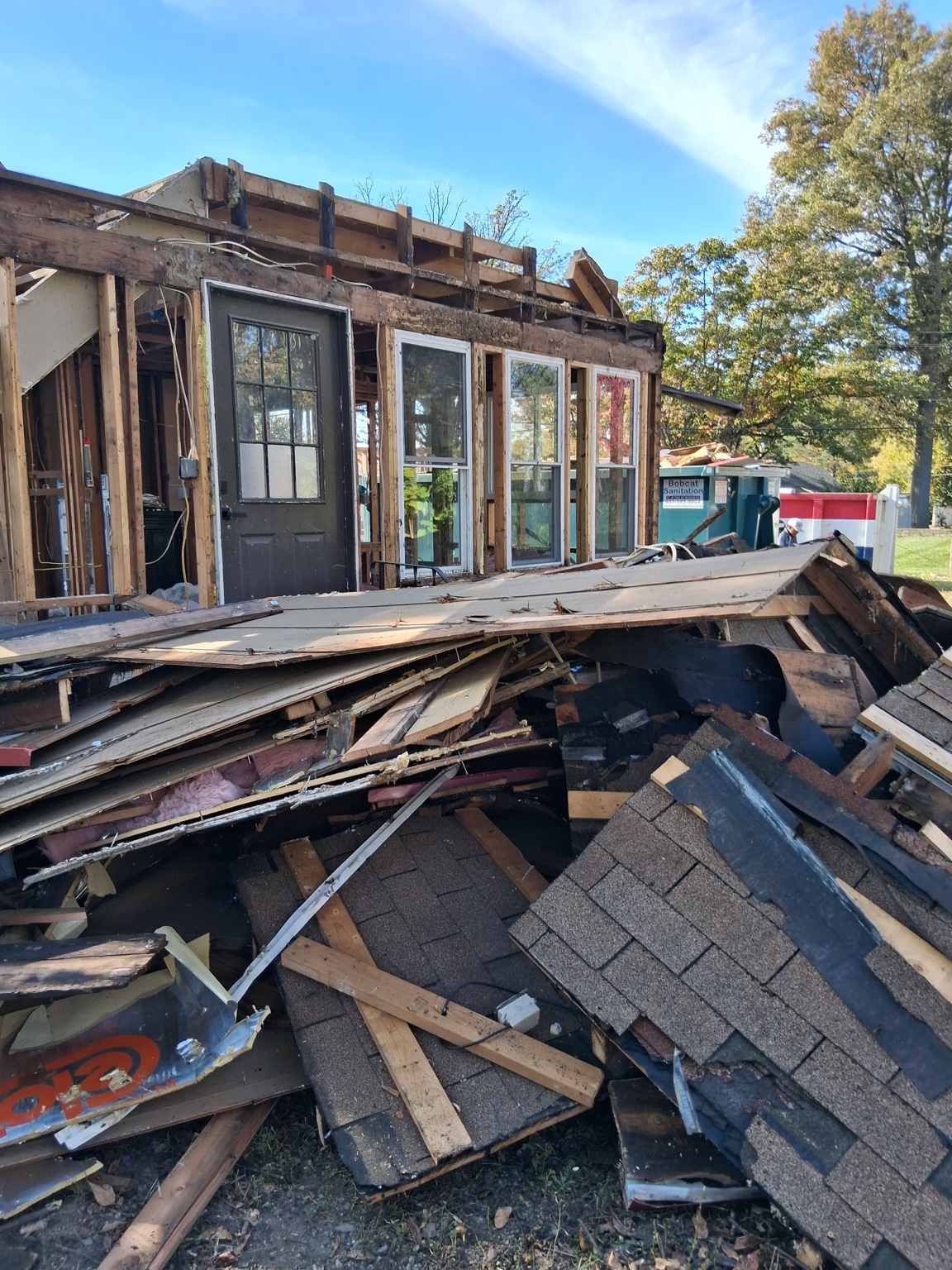 Exterior demolition and renovation preparation — Maverick Exteriors project