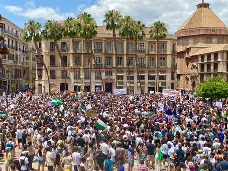housing protest in Plaza de la Constitución