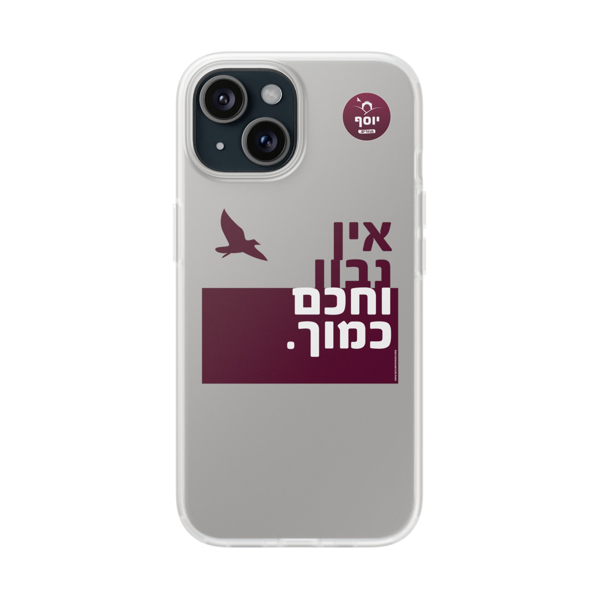 מגן שקוף לאייפון 15 - אין נבון וחכם כמוך