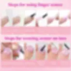 Thumbnail: 144pcs French Hand and Foot Wear Nail Set Summer Short Square Shiny False