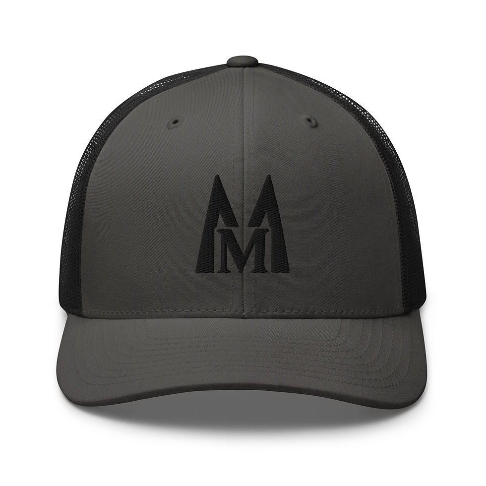 Miniature : retro-trucker-hat-charcoal-black-front