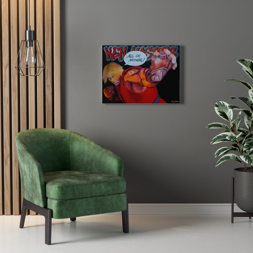 Thumbnail: Ken Masters Tribute - Stretched Canvas Art Print