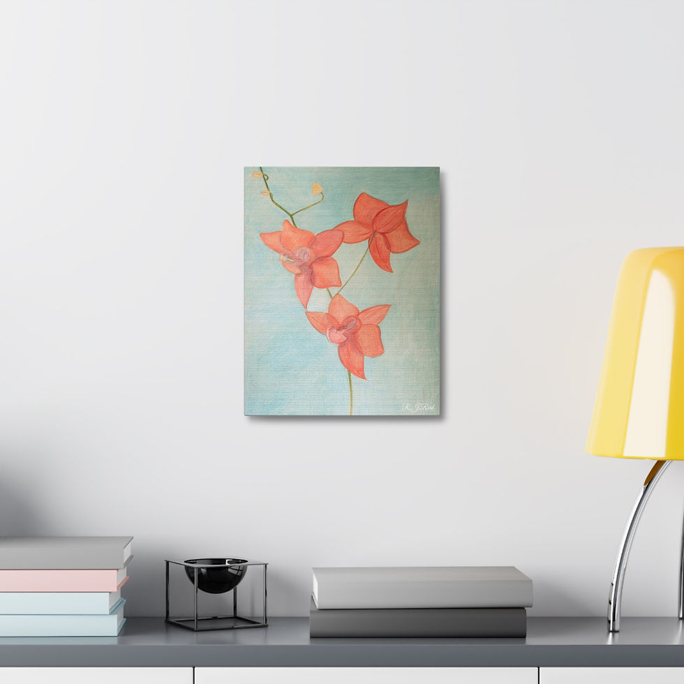 Thumbnail: Orchid In Bloom,  Stretched Canvas Wall Art