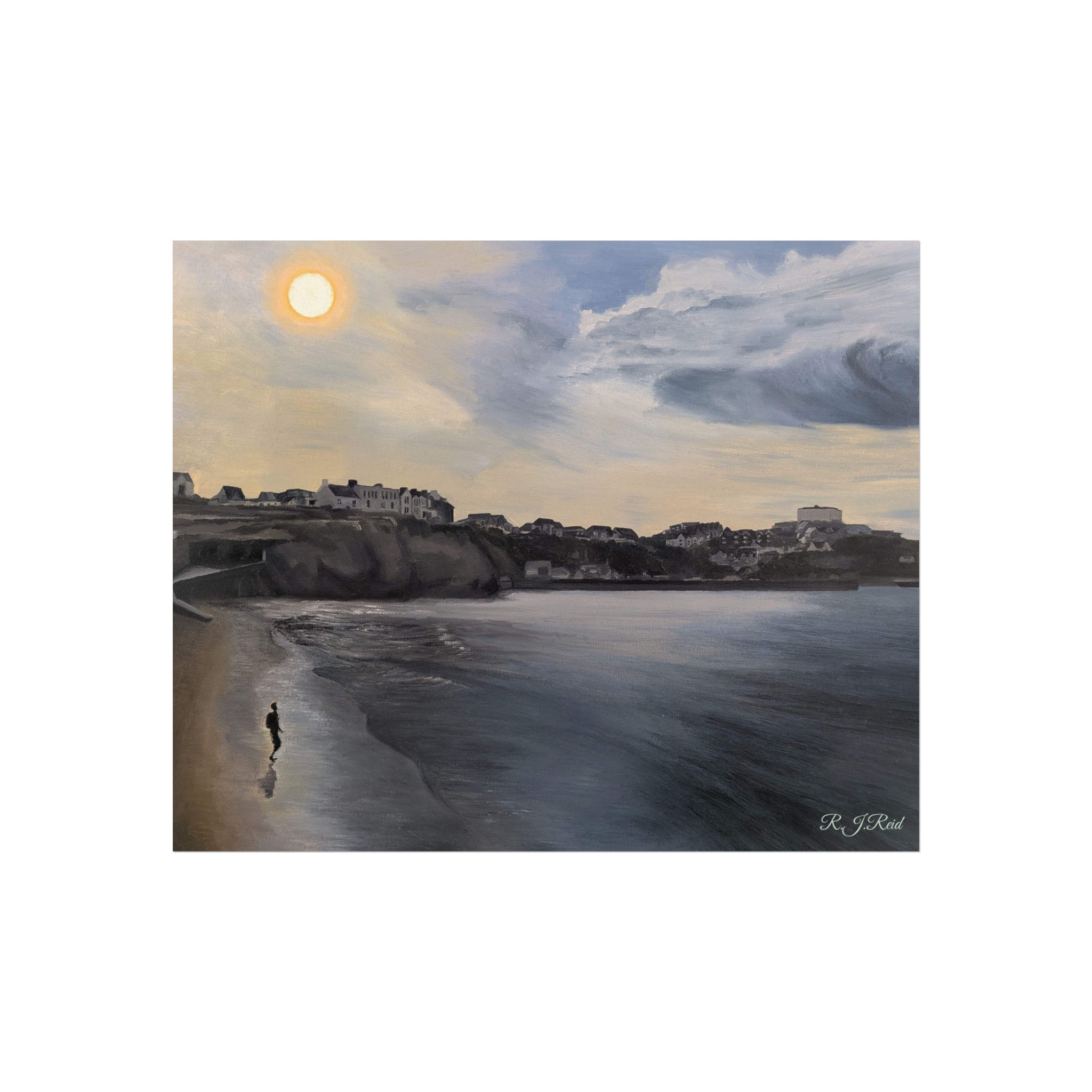 Newquay Beach, Cornwall — Serene Beachscape Print
