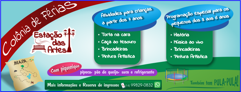 Colônia de Férias - Férias com Arte