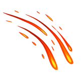 fuego volando