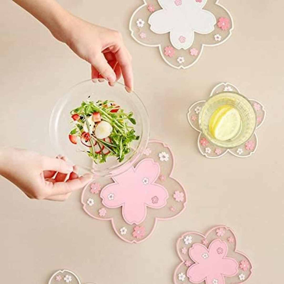 Sous-tasse Fleurs Kawaii Rose