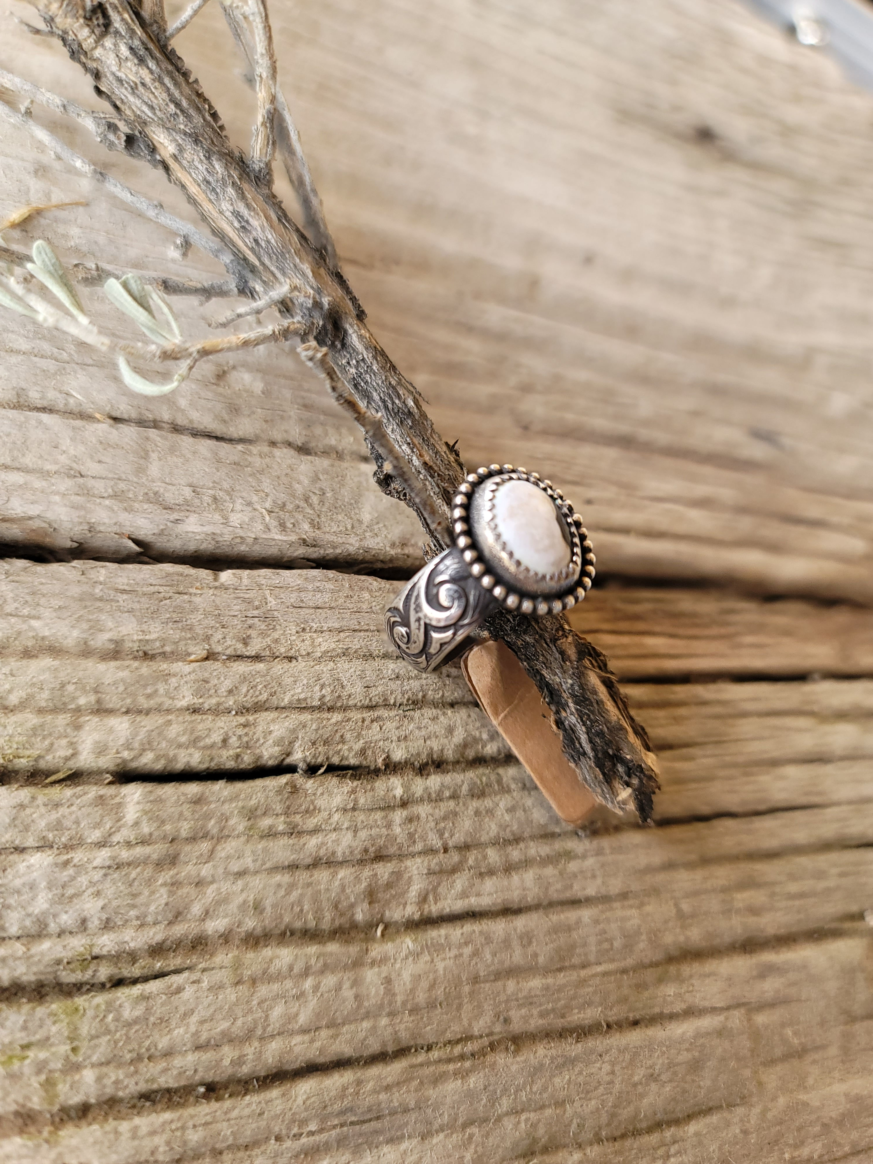 White Buffalo ring - size 5