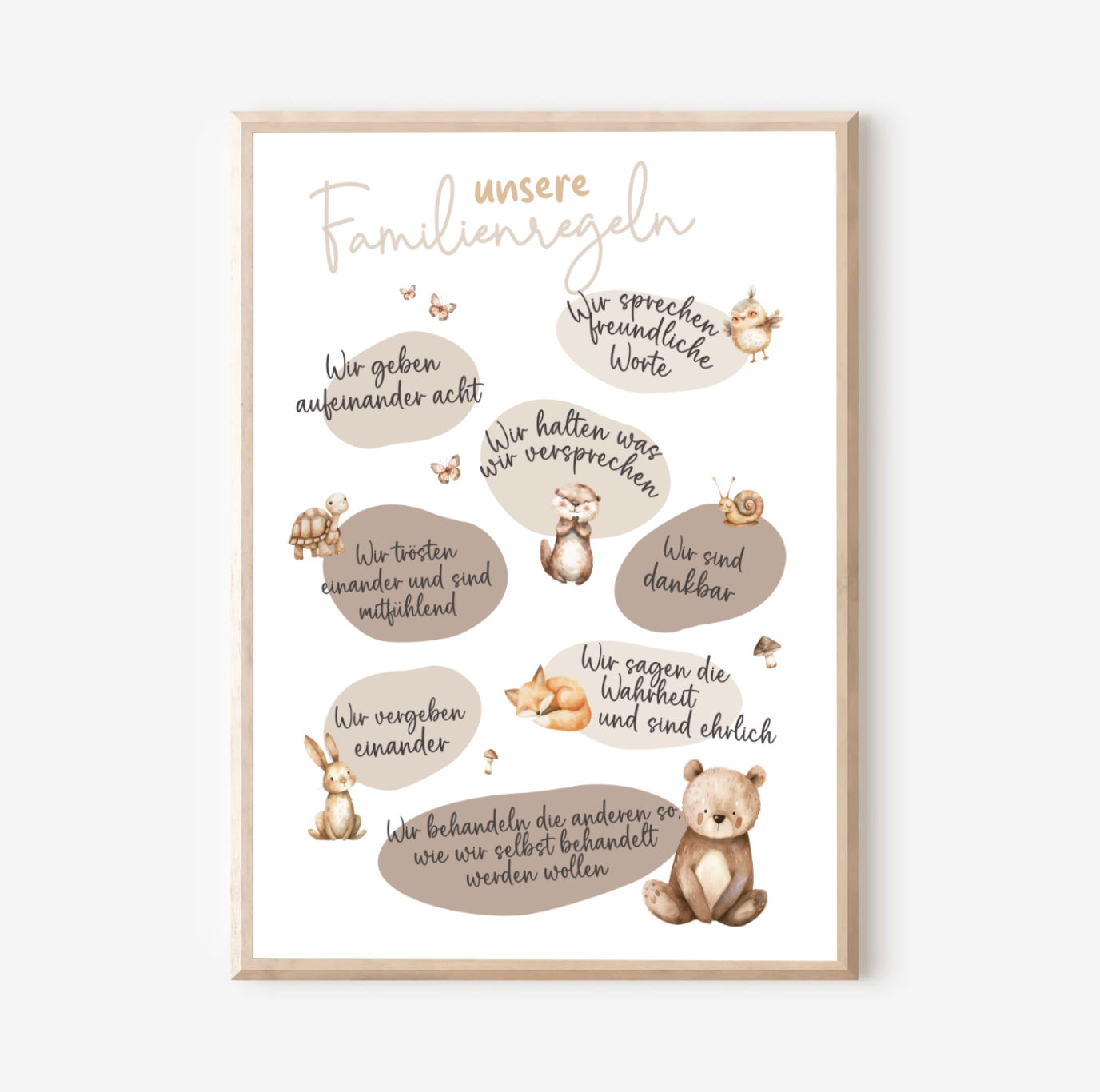 DIN A3 Poster „unsere Familienregeln“