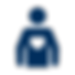 Icon of Person with a heart in the middle