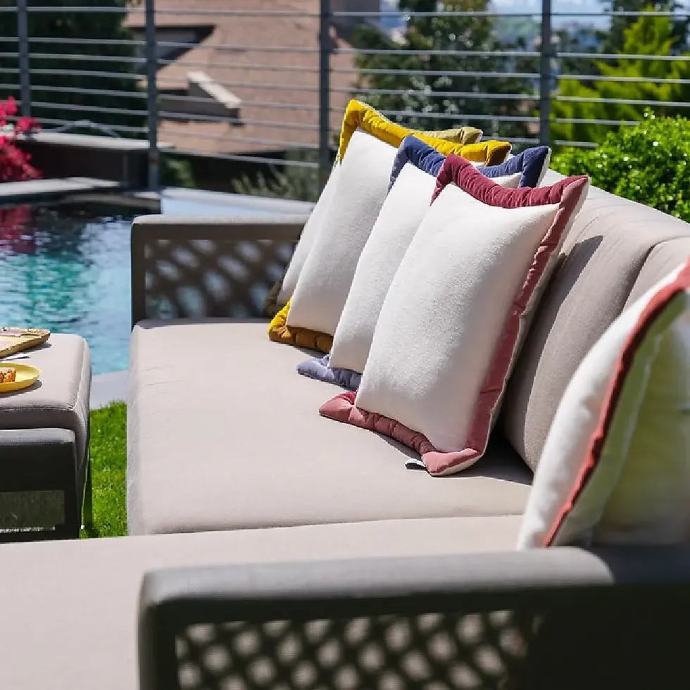 Thumbnail: Bicolore Decorative Cushion/Throw Pillow - Mustard Yellow