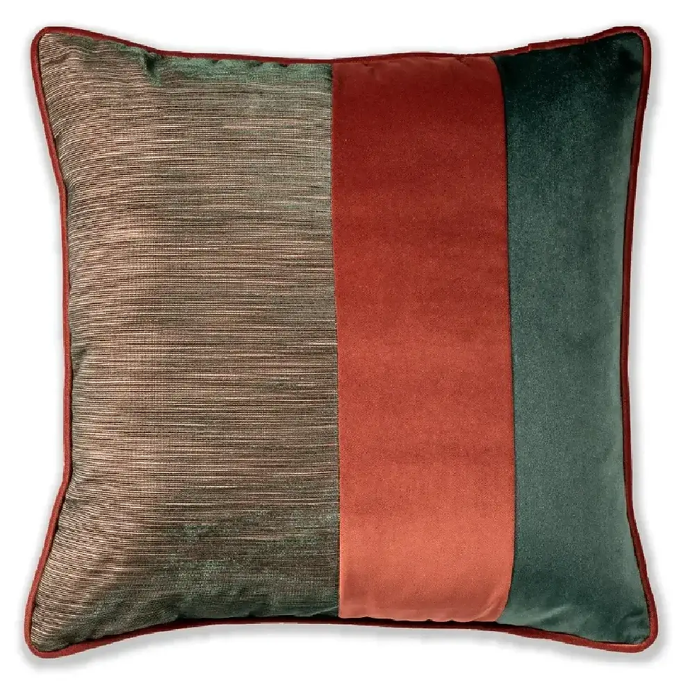 Intenso Patchwork Velvet Decorative Cushion / Throw Pillow