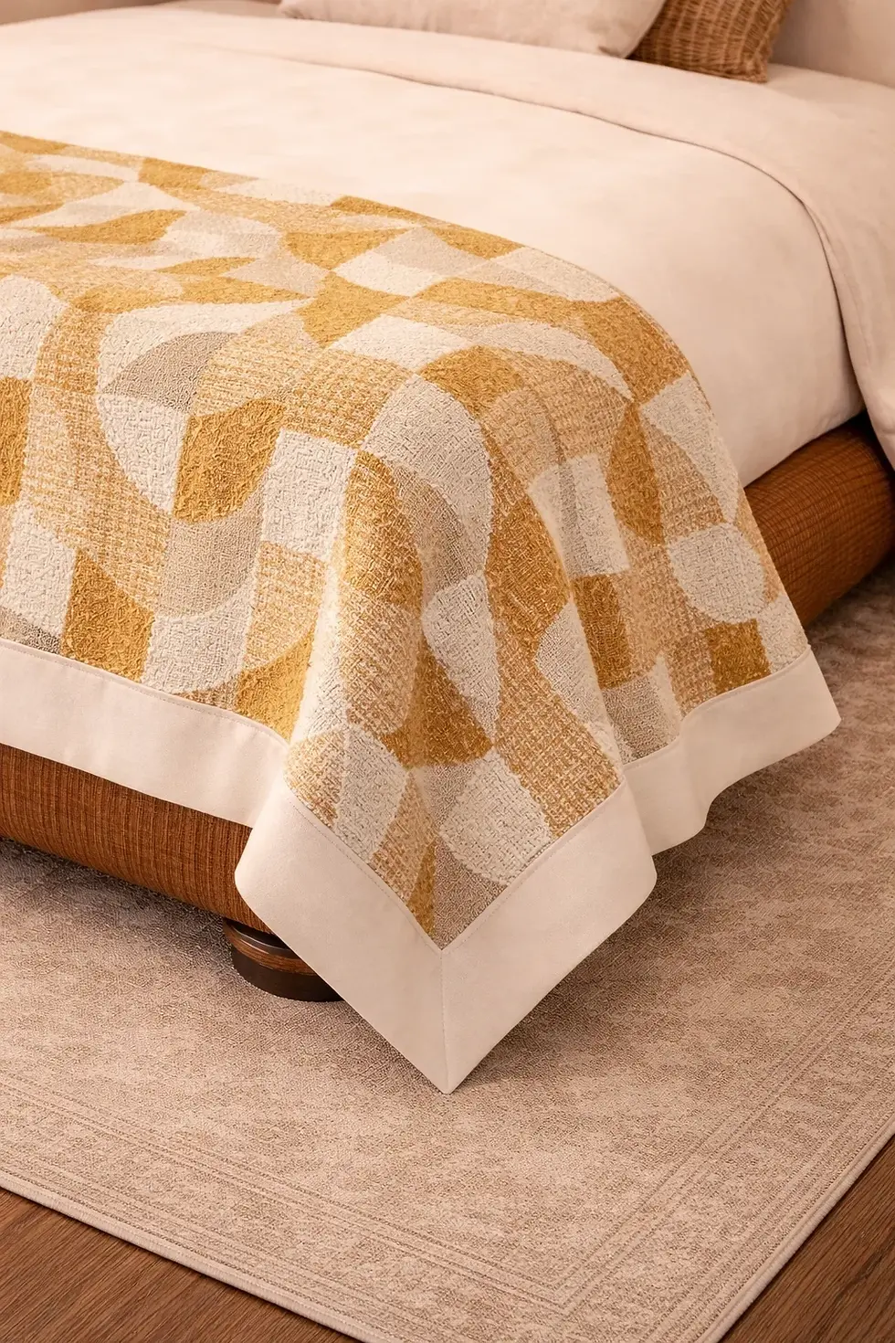 Küçük resim: Bramante Satin Boucle & Suede Luxury Throw