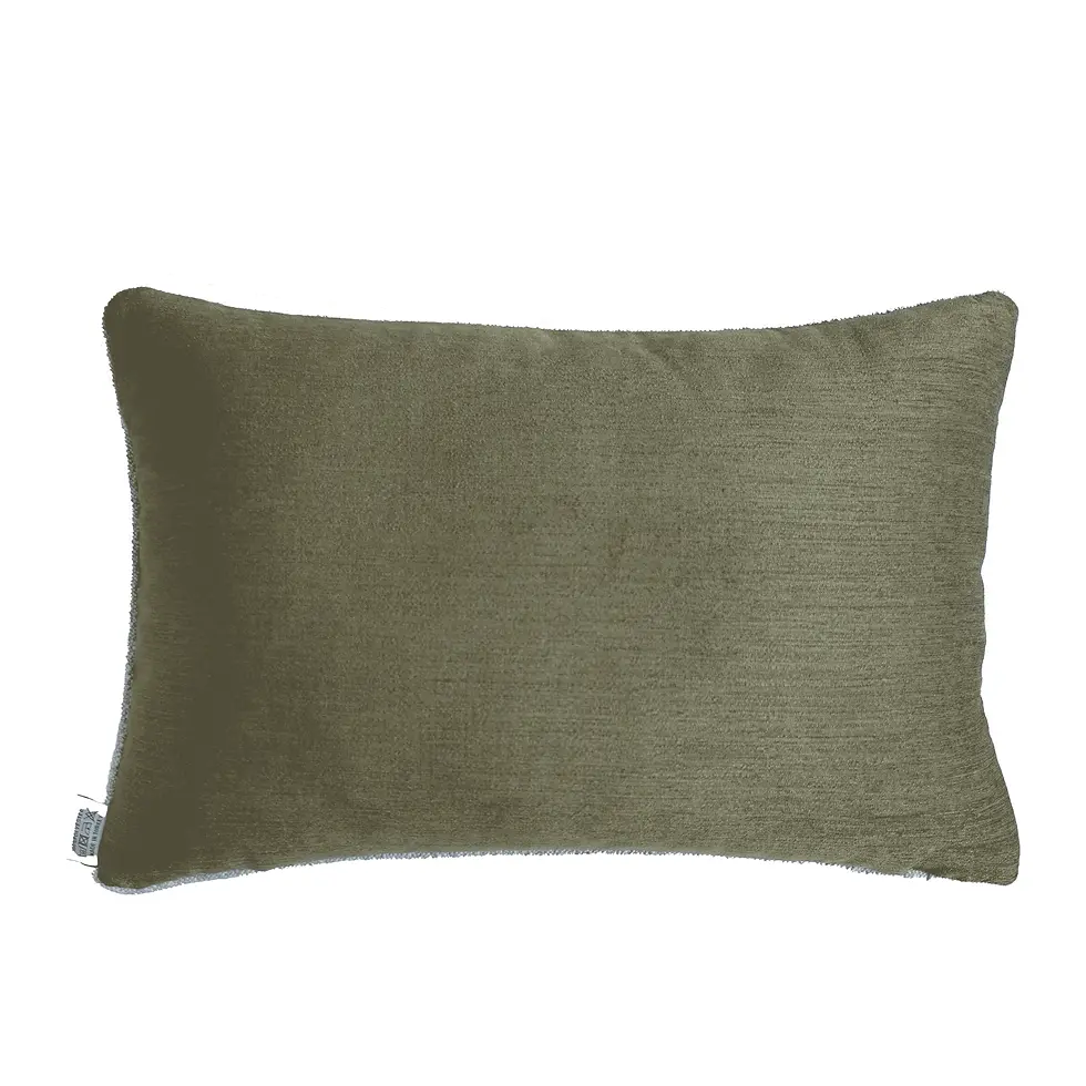 Küçük resim: Beati Jacquard Satin And Chenille Patchwork Rectangular Cushion / Throw Pillow
