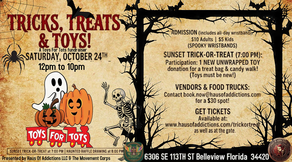 Trick, treats, And toys