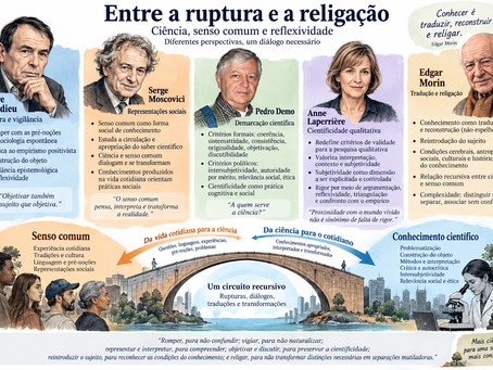 Entre a ruptura e a religação: ciência, senso comum e reflexividade em Bourdieu, Moscovici e Morin