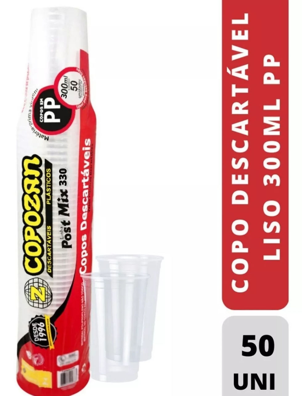 Miniatura: Copo plástico 300ml - caixa com 20 pcts.
