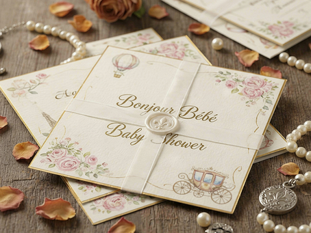 French-Themed Baby Shower Stationery Inspiration
