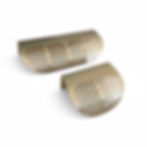 Thumbnail: Solid Brass Leaf Cup Handles 40mm, 96mm
