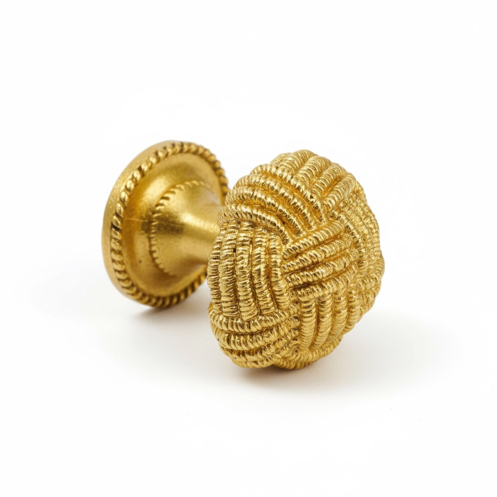 Solid Brass Rope Knot Cabinet Knob