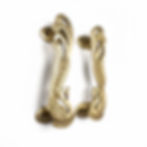 Thumbnail: Solid brass peacock cabinet handles with intricate feather and scroll detailing
