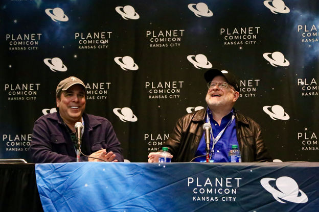  Mark Waid laughs on a panel at Planet Comic Con in Kansas City, Missouri