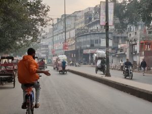 Fietsen in Delhi