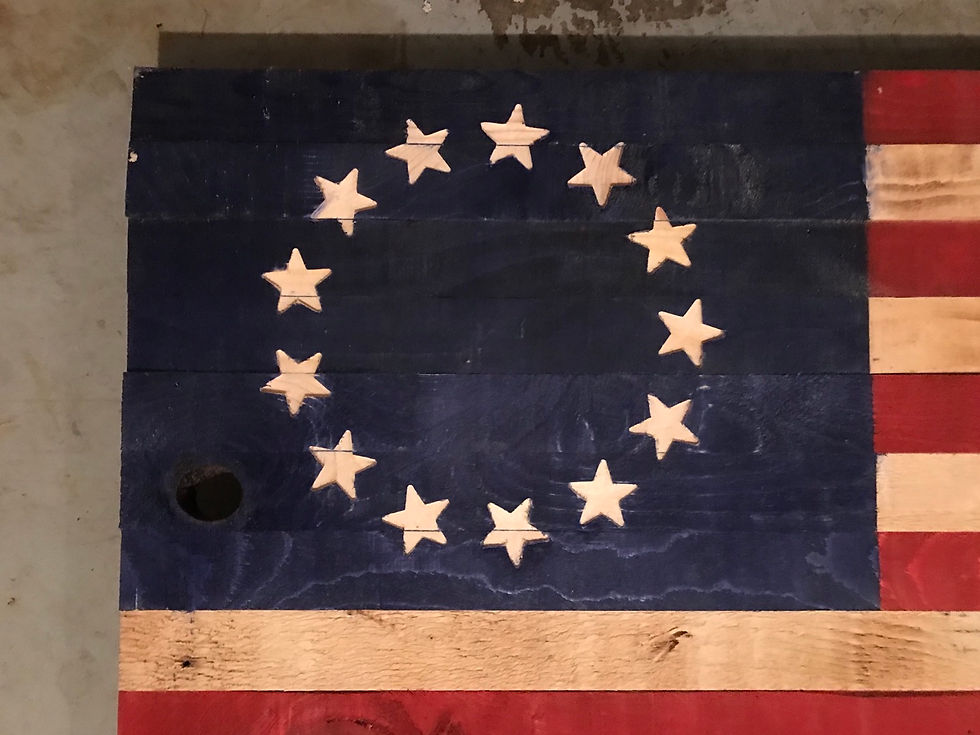 Thumbnail: Betsy Ross Wood Flag