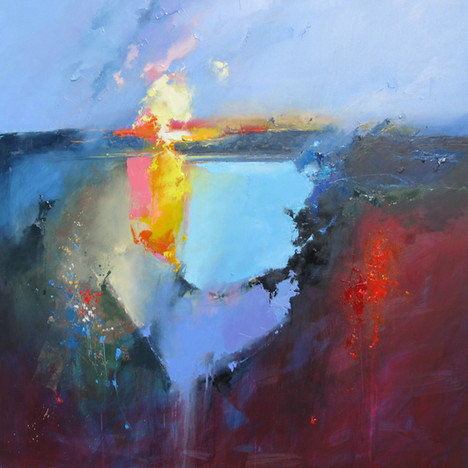 Seascape abstract landscape contemporary british art Peter WIleman