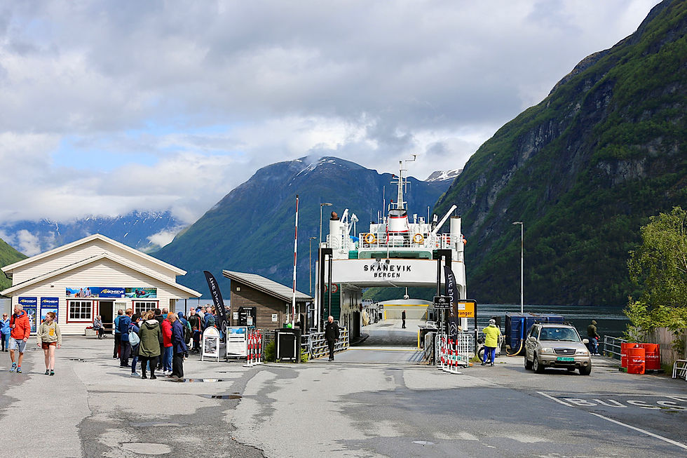 Die Fähre nach Geiranger