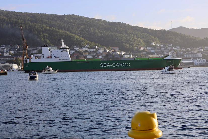 Containerfrachter beim "umparkieren"