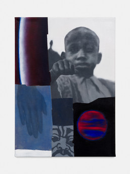 Dion Rosina Snakes in tall grass, 2023, Oil and acrylic on linen, 58 x 42 cm (DR002)_Ph Da