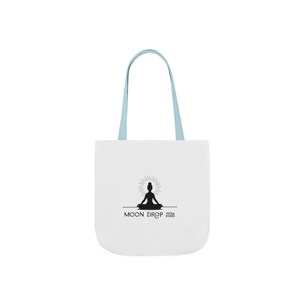 Thumbnail: Moon Drop Canvas Tote Bag with 5-Color Straps, Eco-Friendly Shopping Bag