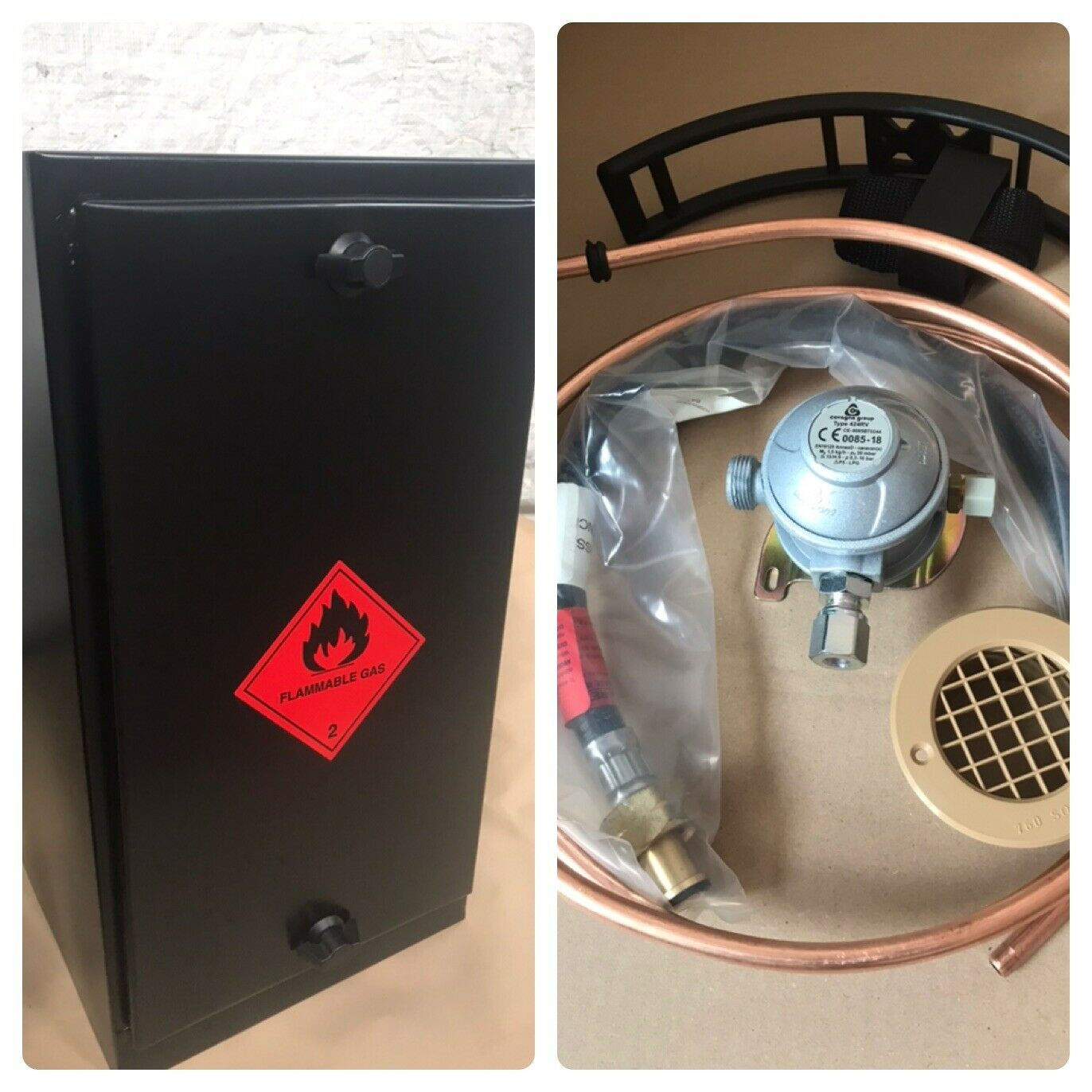 6kg gas box includes bulkhead kit