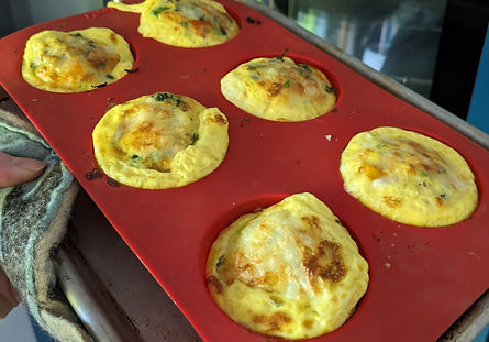 Broccoli Rabe Yellow Pepper Scallion Frittata Muffins