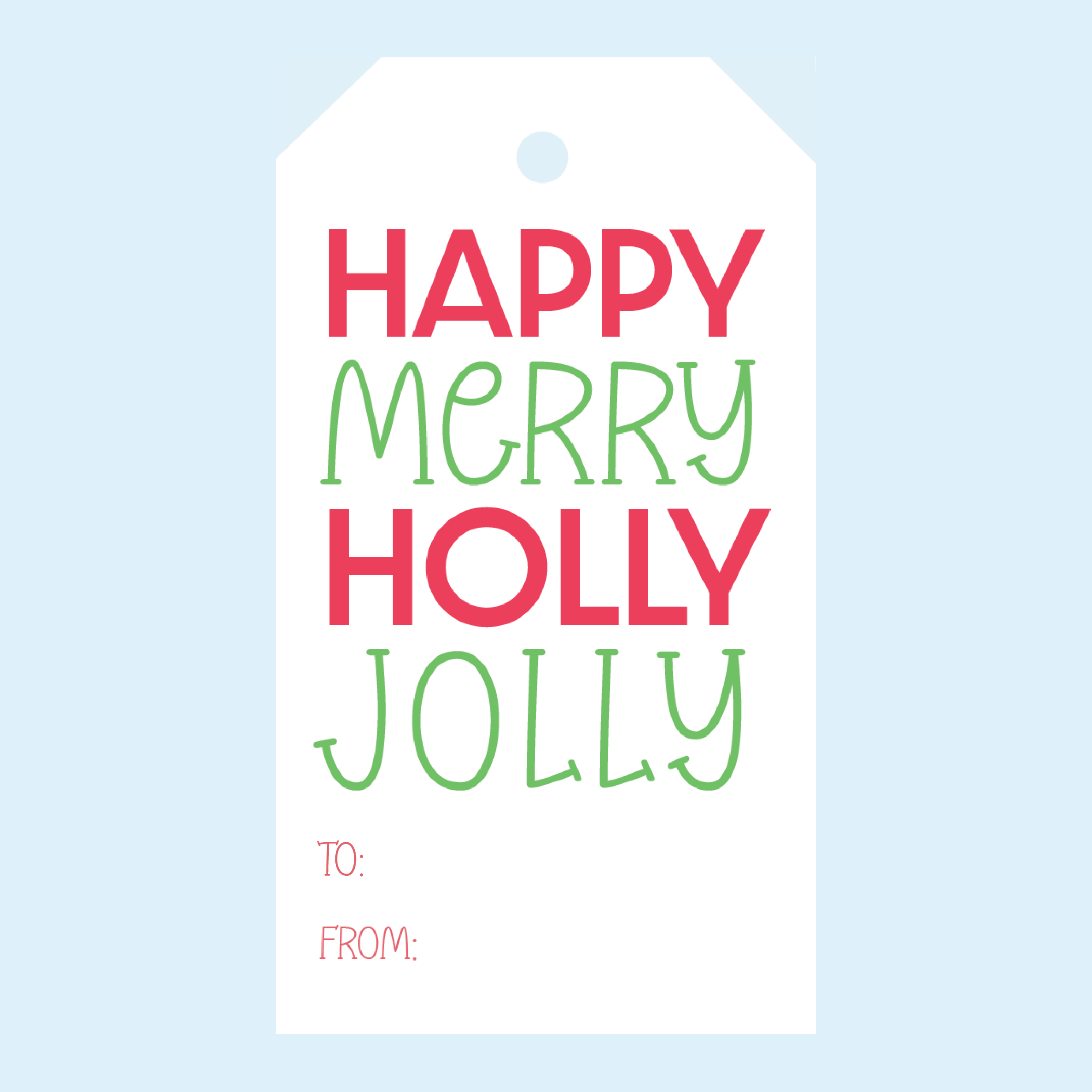 Happy Merry Gift Tag