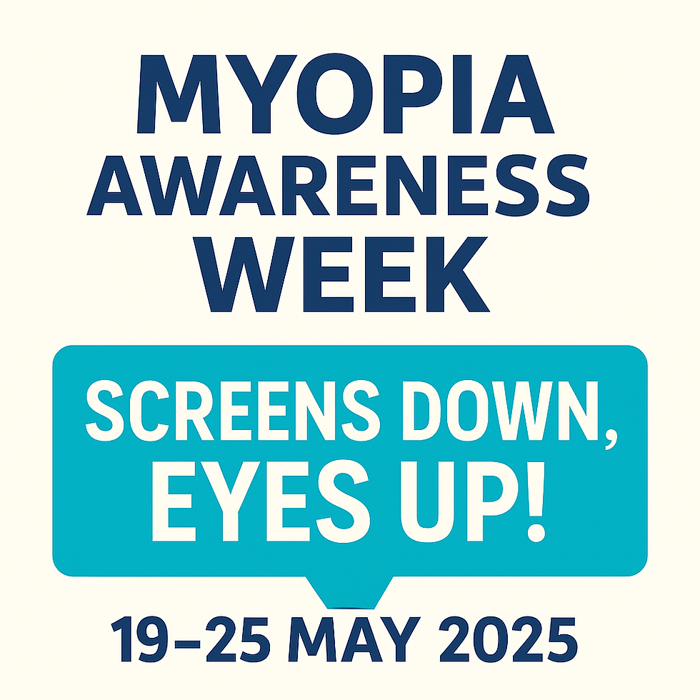 Join Myopia Awareness Week from May 19-25, 2025, and embrace the theme "Screens Down, Eyes Up" to promote eye health and reduce screen time.