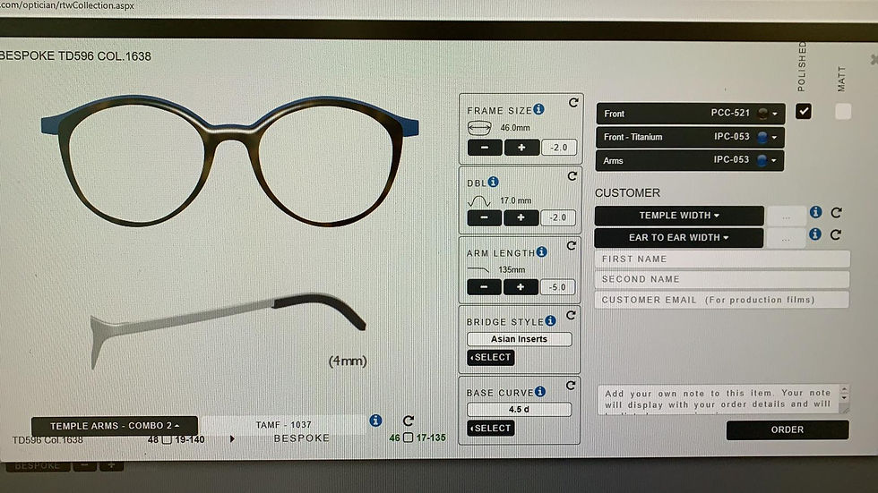 Bespoke frame design