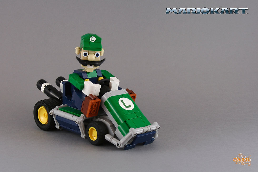 Luigi on his Classic kart - MarioKart